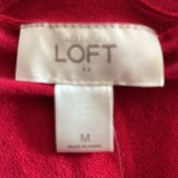 Red cardigan size medium. Loft brand. - Picture 2 of 3